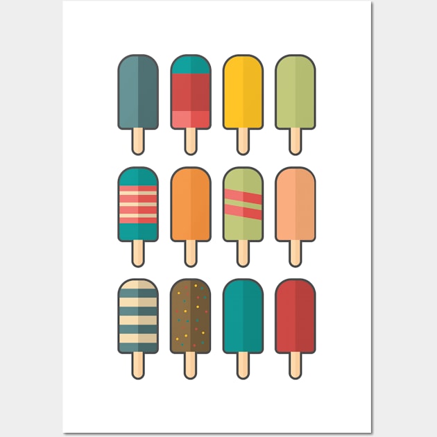 Popsicle collection Wall Art by Digster